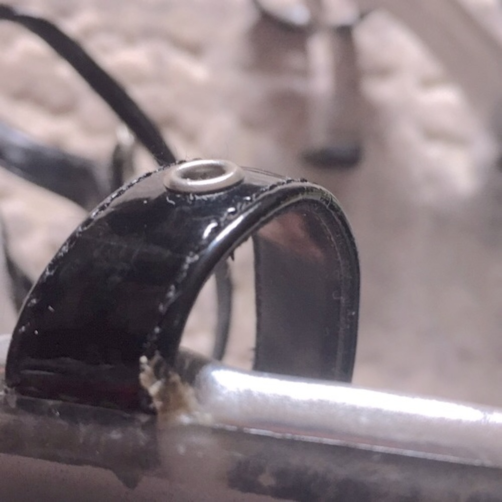 Mudd | Acrylic Faux Patent Platform Sandals - Picture 6 of 8